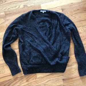 Madewell Gray Wrap-Effect Sweater